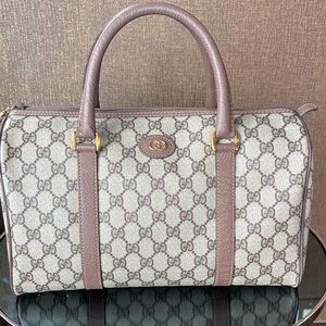 Gucci Beige and Brown GG Satchel